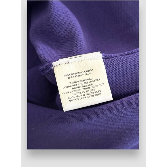 Sag Harbor Cardigan Cotton Blend 2in1 Soft Knit Comfort Pullover Purple XL NWT - Picture 6 of 7